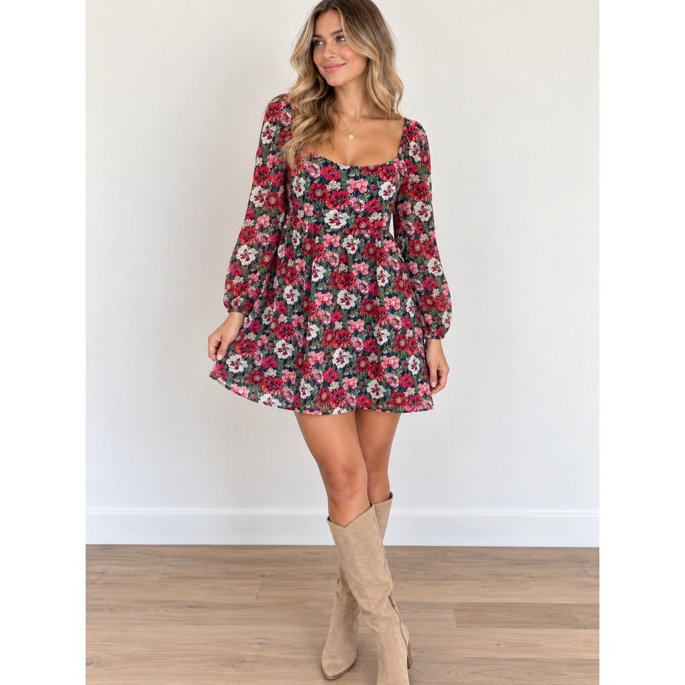 J.Crew Floral Dress Womens 4 Cottagecore Liberty Fabric Poppy Smocked Empire